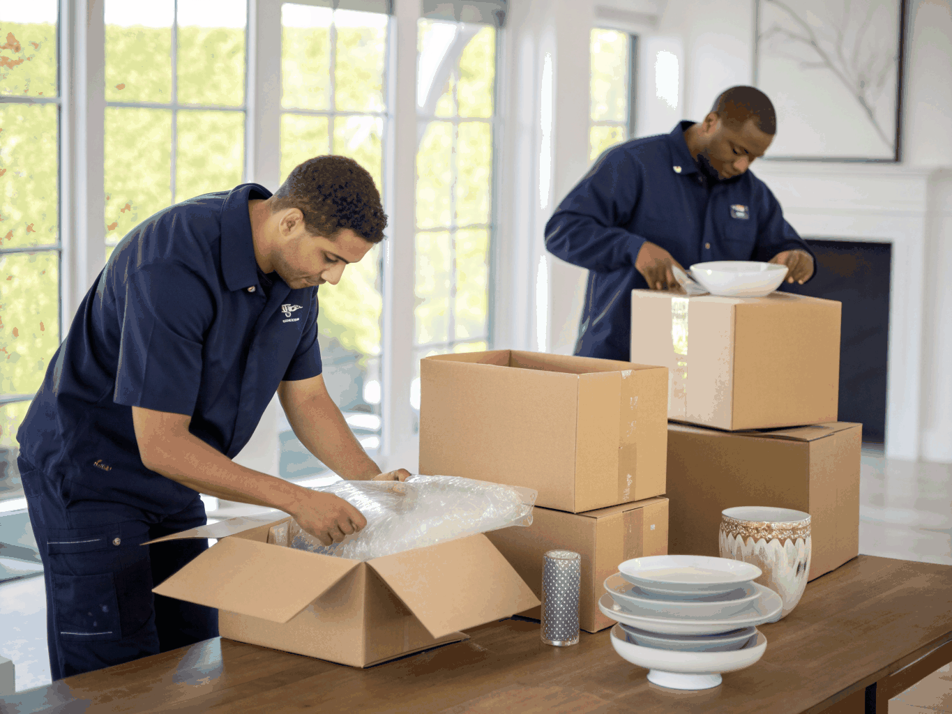 Professionelle Verpackung von Umzugskartons
